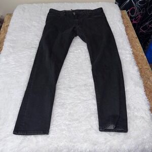Armani Exchange Mens Skinny Black‎ Denim Jeans Size 38